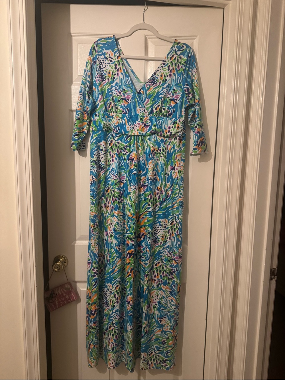 Lilly Pulitzer Blue Multi Floral Maxi Dress